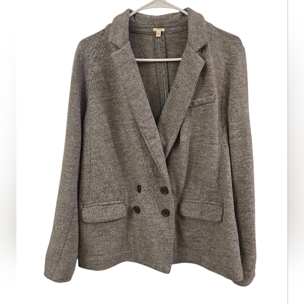 J. CREW " THANDIE" DOUBLE BREASTED 100% WOOL BLAZER. SIZE 12.